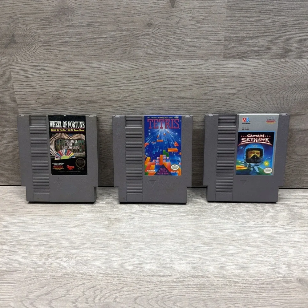 Captain Skyhawk, Tetra, Wheel Of Fortune (Nintendo NES) Lot Of 3 Games